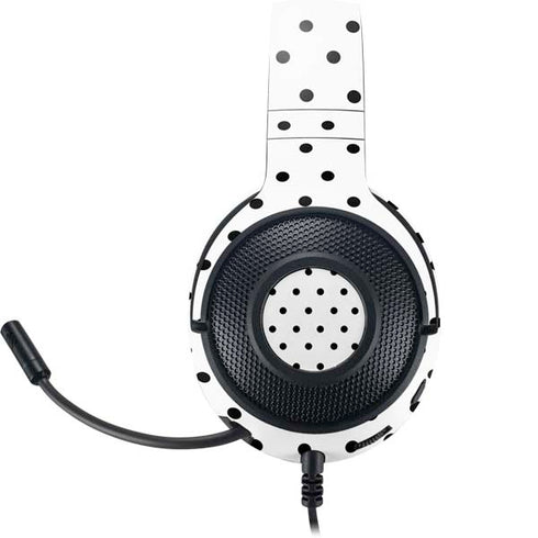 White and Black Polka Dots Razer Kraken X Skin